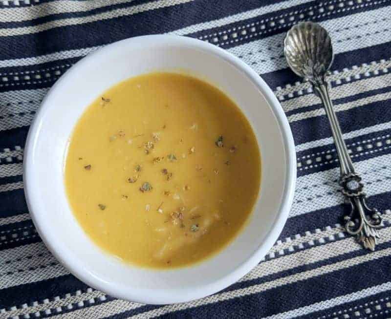 “Cheesy” Cauliflower Chicken Soup (Paleo AIP, Whole 30, Vegan Option)