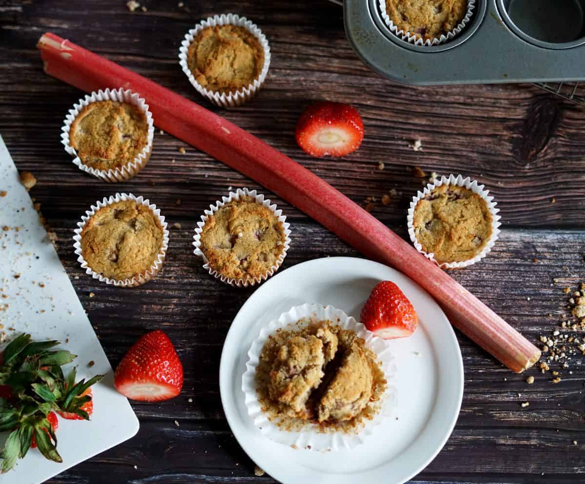 AIP Strawberry Rhubarb Muffins (with Tigernut Flour)