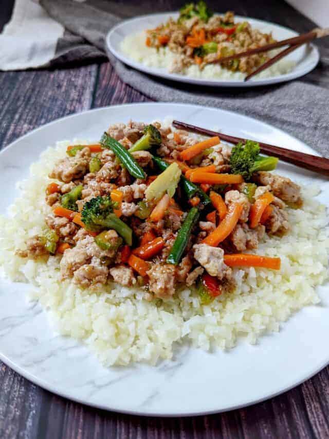 Ground Chicken Stir Fry (Made with Frozen Vegetables) - Food Courage