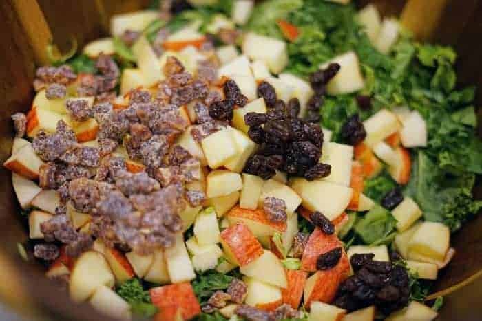 kale salad with apples