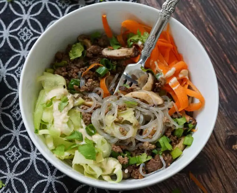 aip korean sweet potato glass noodle bowl