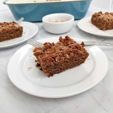 aip coffee cake with tigernut flour