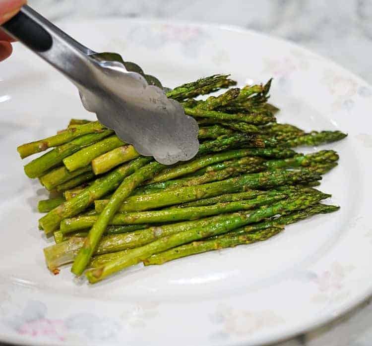 Easy Air Fryer Asparagus Recipe (Ninja Foodi)- AIP, Paleo, GF, Vegan