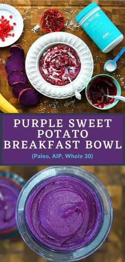 AIP purple sweet potato breakfast bowl