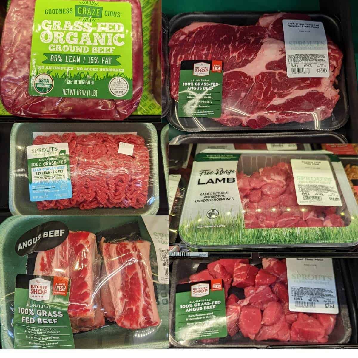 Various beef products from Sprouts